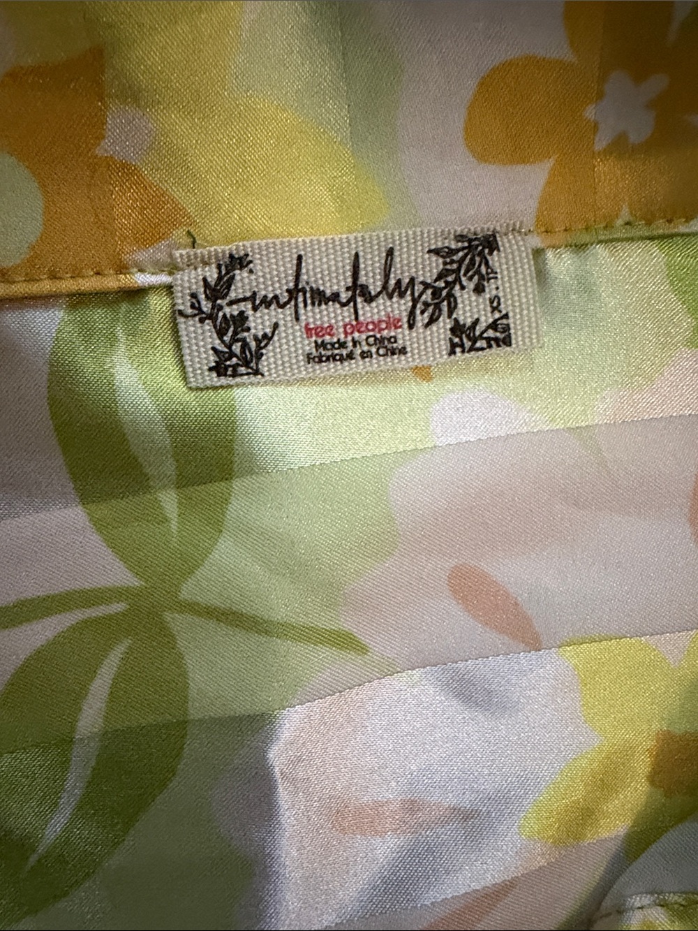 Women’s Floral Yellow & Pink Pajama Set - Picture 5 of 6